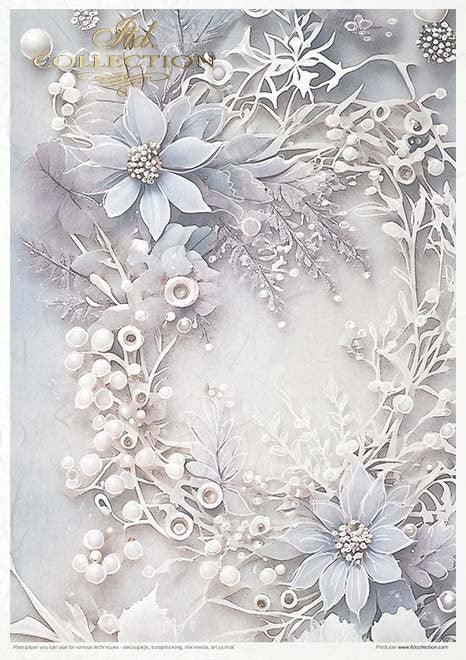 ITD Collection Rice Paper Pack Winter Bouquet
