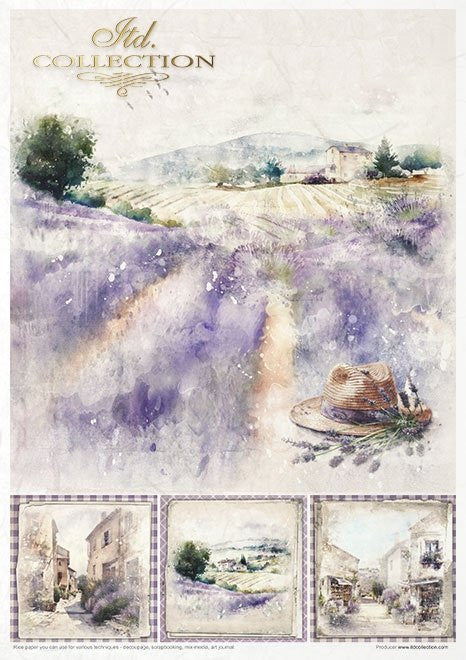 ITD Collection Provence Scented with Lavender 2 11 Pack Rice Paper