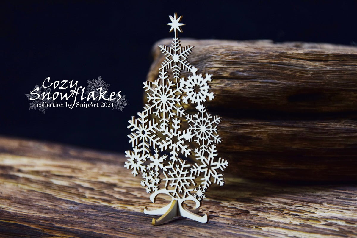 Snipart Cozy Snowflakes - 3d Christmas Tree