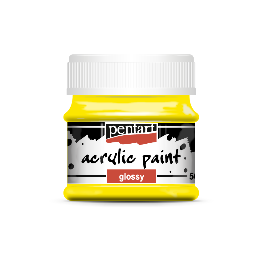 Acrylic paint glossy 50 ml yellow