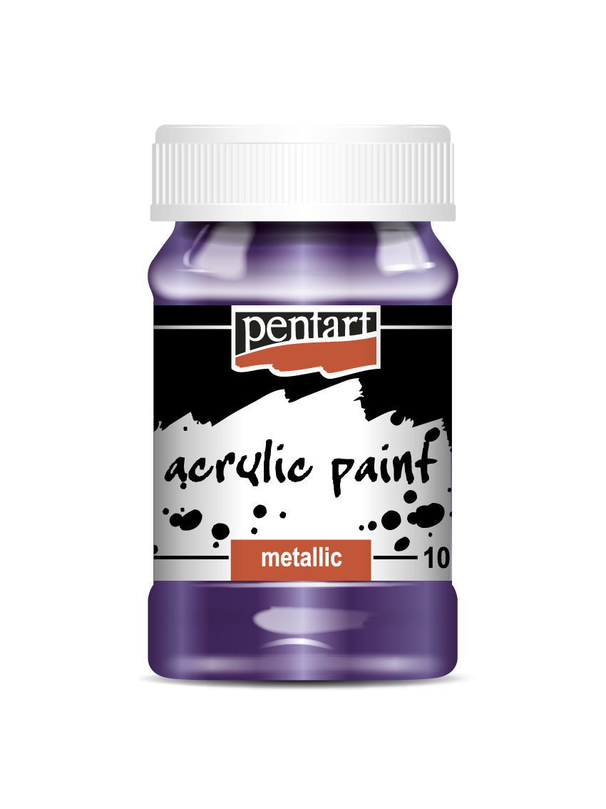 Acrylic paint metallic 100 ml lilac