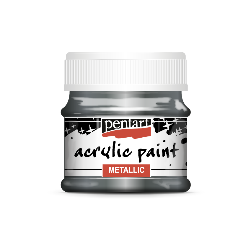 Acrylic paint metallic 50 ml rococo silver