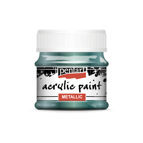 Acrylic paint metallic Teal