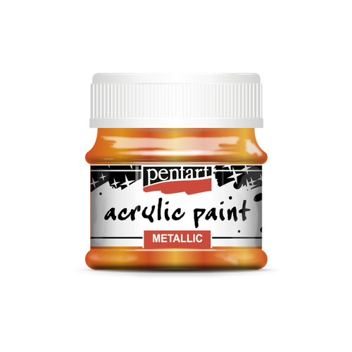 Acrylic paint metallic Orange