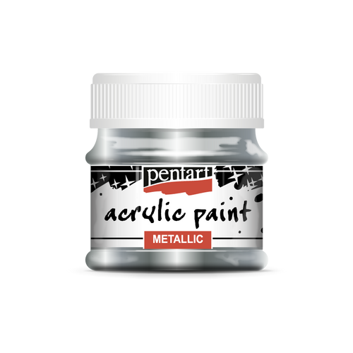 Acrylic paint metallic Silver Touch