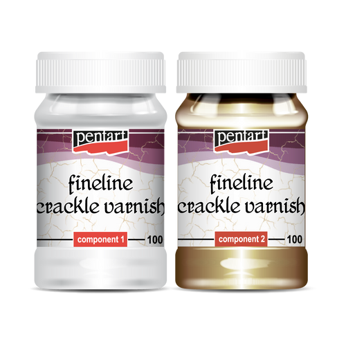Fineline crackle varnish, 2 components
