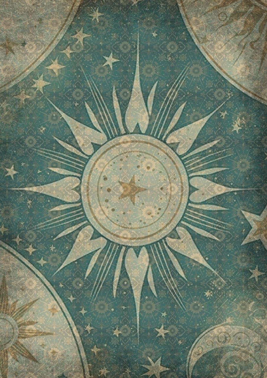 Celestial Card Background Rice Paper - Iveta Ziedina