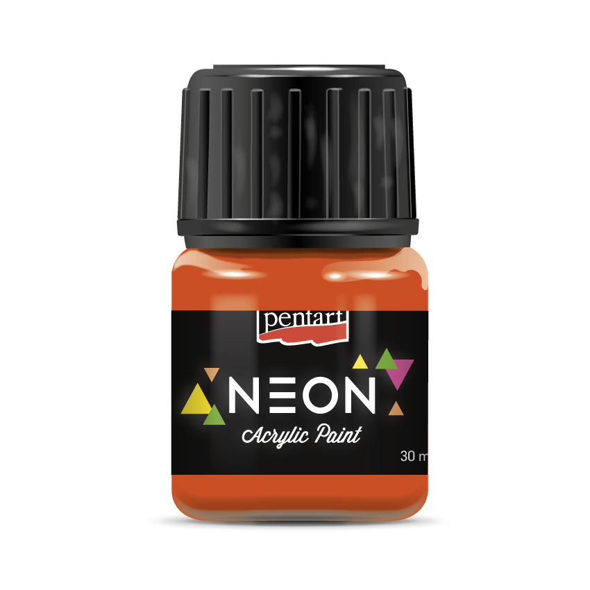 Pentart Neon Orange Acrylic Paint 30 ml