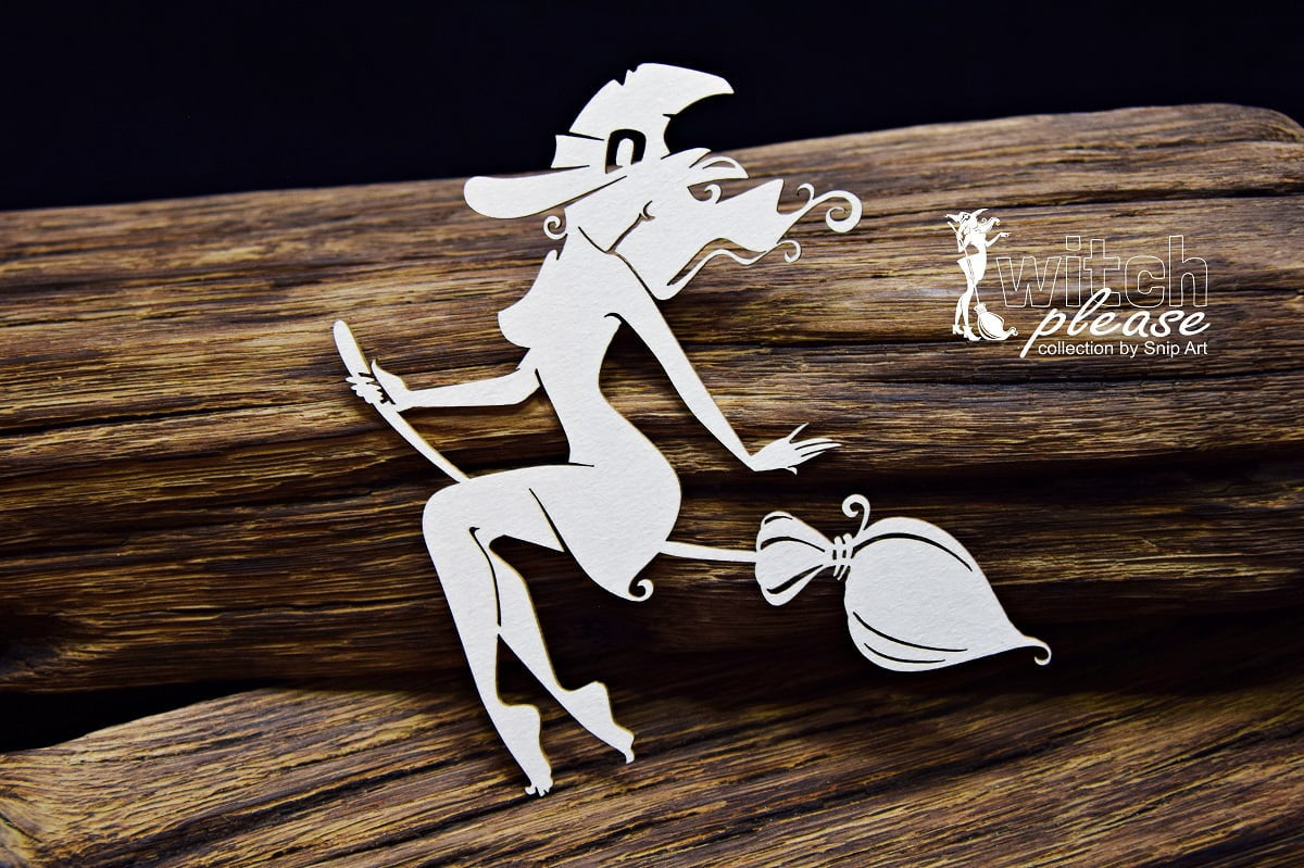 Snipart Witch Please - Witch on a broomstick