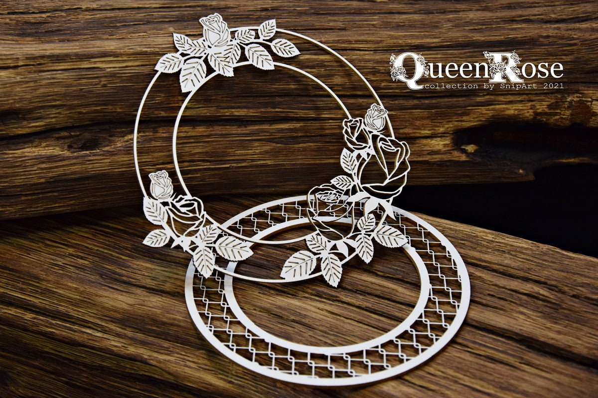 Snipart Queen Rose - Circle Layered Frame