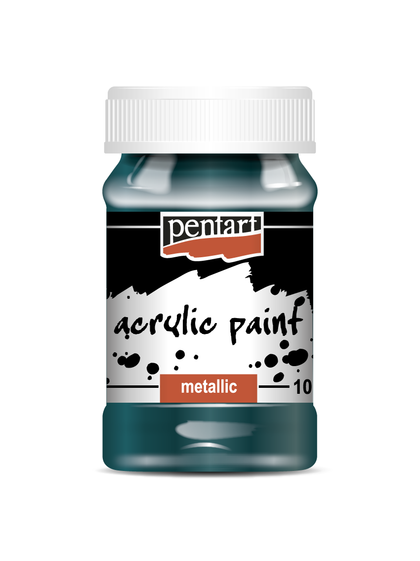Acrylic paint metallic 100ml teal
