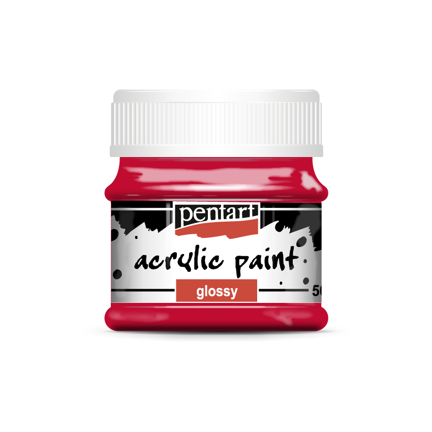 Acrylic paint glossy 50 ml red