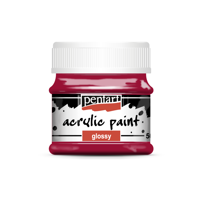 Acrylic paint glossy 50 ml red wine