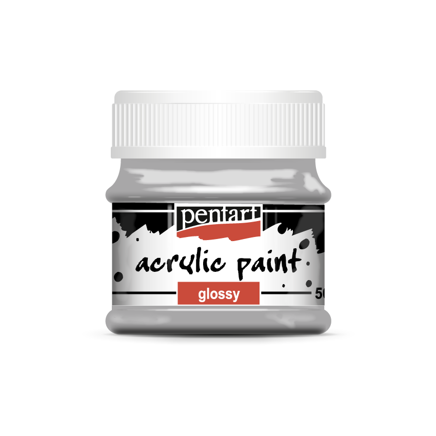Acrylic paint glossy 50 ml grey
