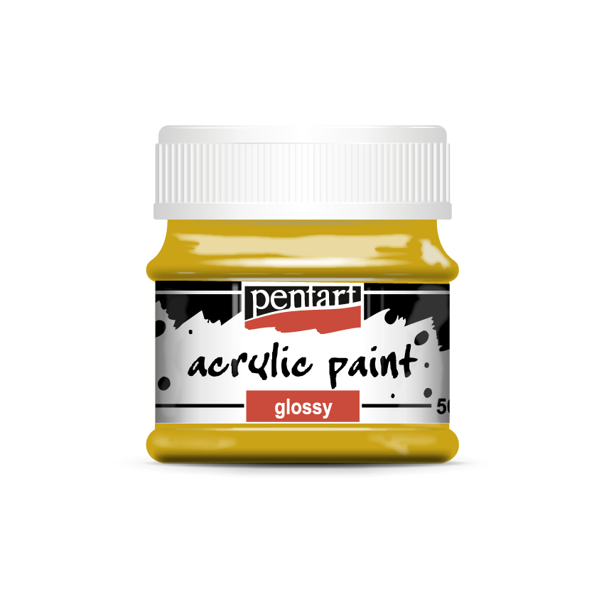 Acrylic paint glossy 50 ml ochre