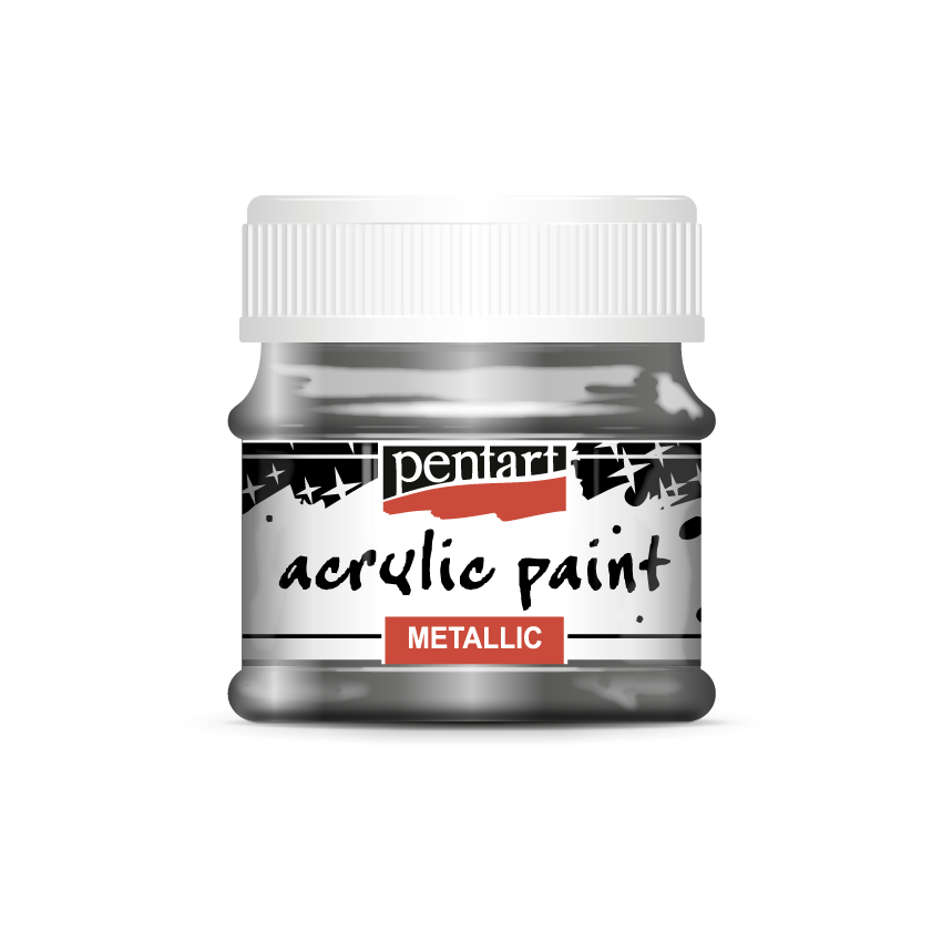 Acrylic paint metallic 50 ml graphite