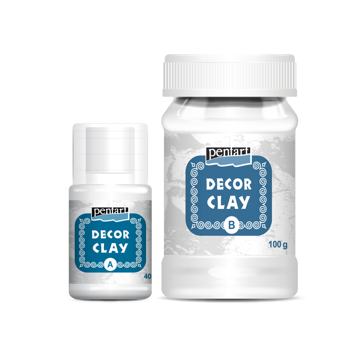 Decor clay set, 100 g + 40 ml