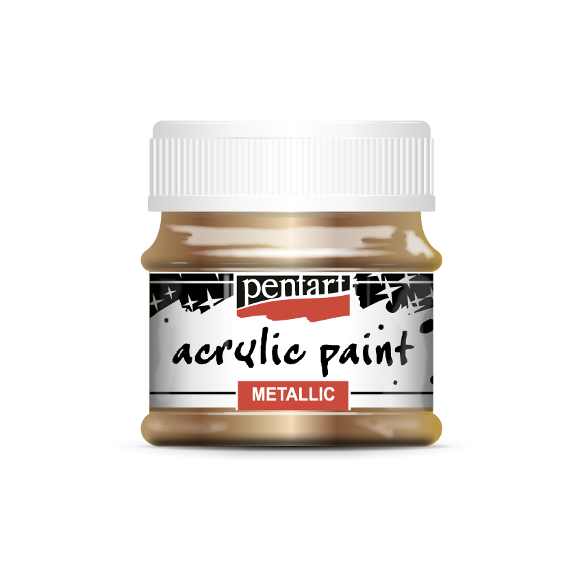 Acrylic paint metallic 50 ml brass