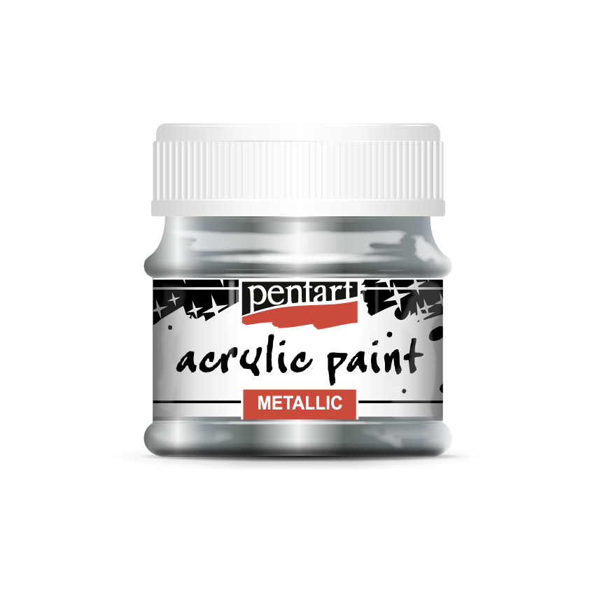 Acrylic paint metallic 50 ml silver touch