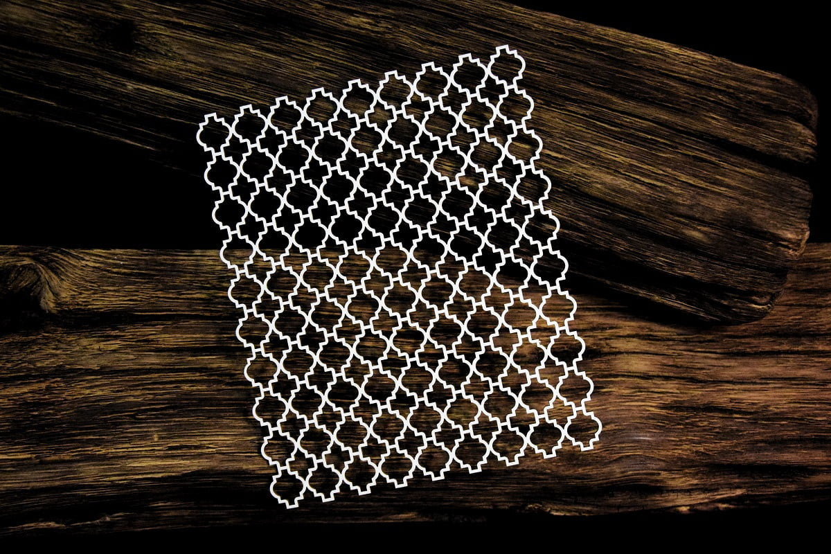 Snipart Chipboard Background - Trellis Ornament