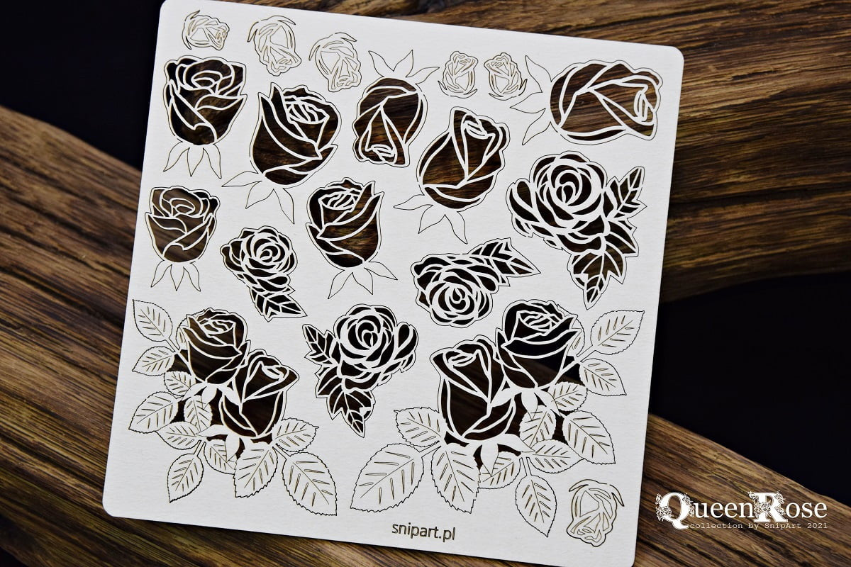 Snipart Queen Rose - Openwork Roses Buds Set
