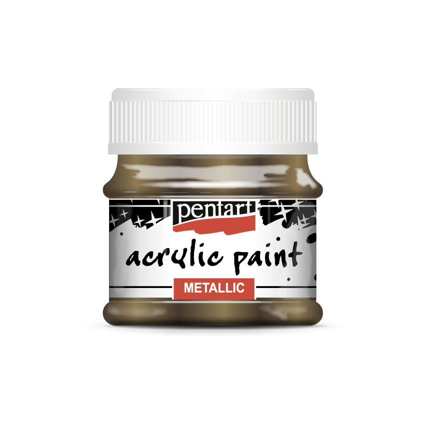 Acrylic paint metallic 50ml sparkling gold