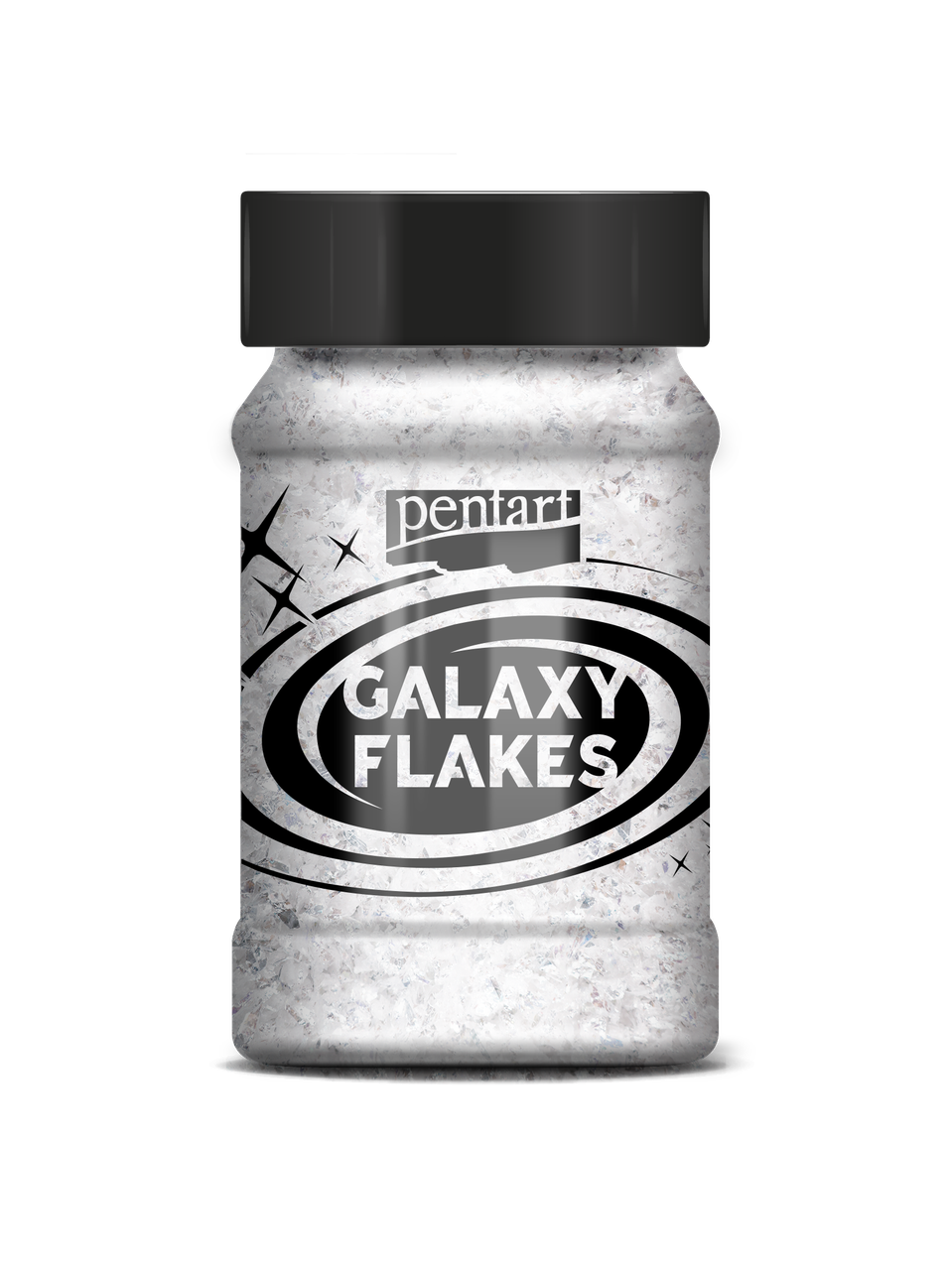 Galaxy Flakes min. 15 g Mercury white