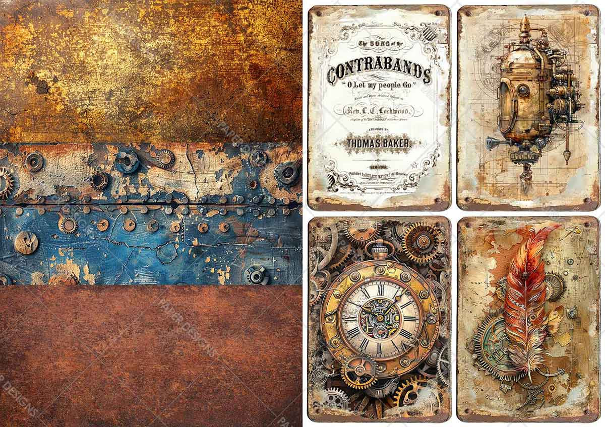 Paper Designs Steampunk Age Collection Vellum Paper Kit