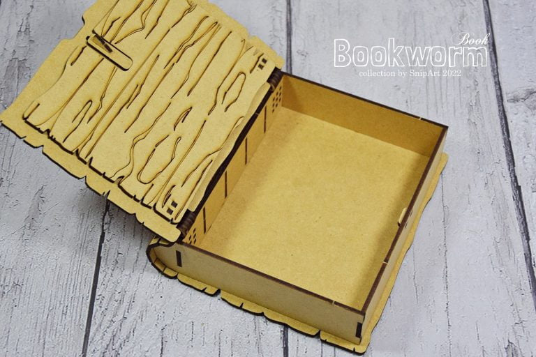 Snipart Bookworm - Wooden Book