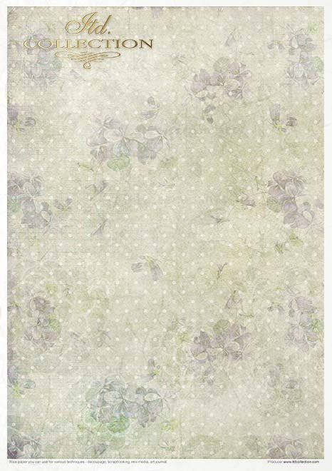 ITD Collection Rice Paper Pack Post Flower Post Violet