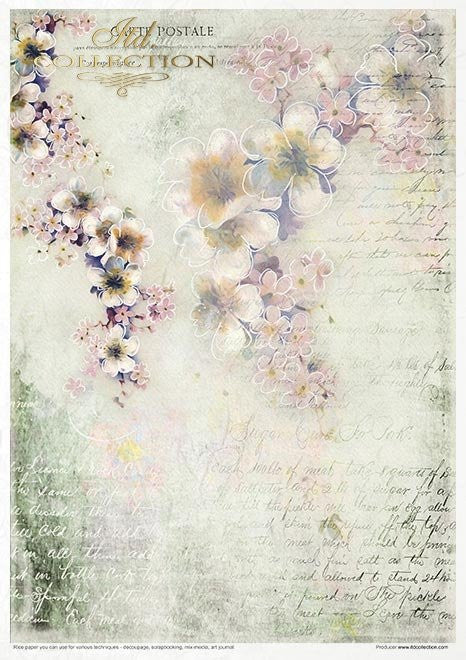 ITD Collection Rice Paper Pack Flower Post White