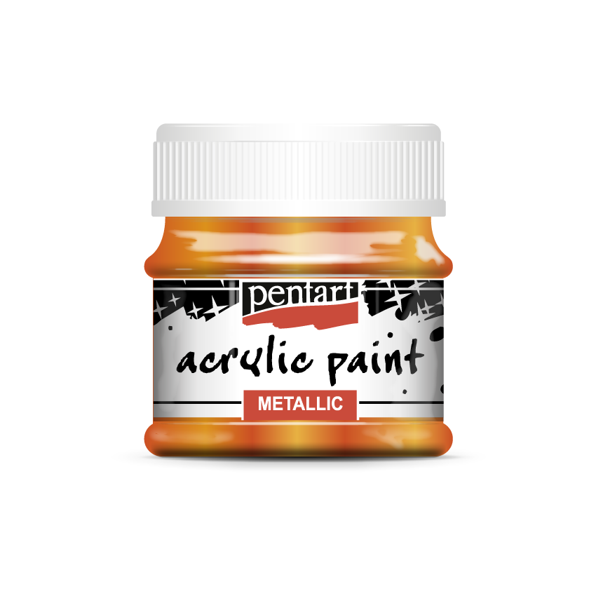 Acrylic paint metallic 50 ml orange