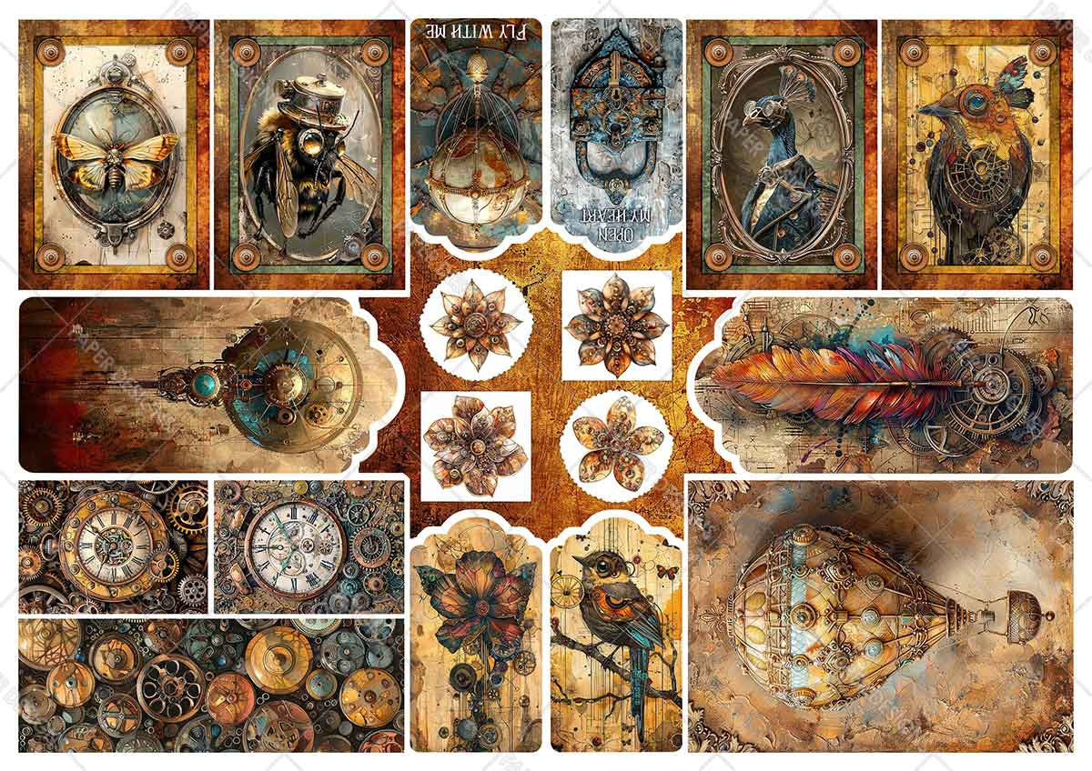 Paper Designs Steampunk Age Collection Vellum Paper Kit