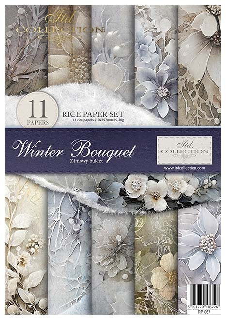 ITD Collection Rice Paper Pack Winter Bouquet