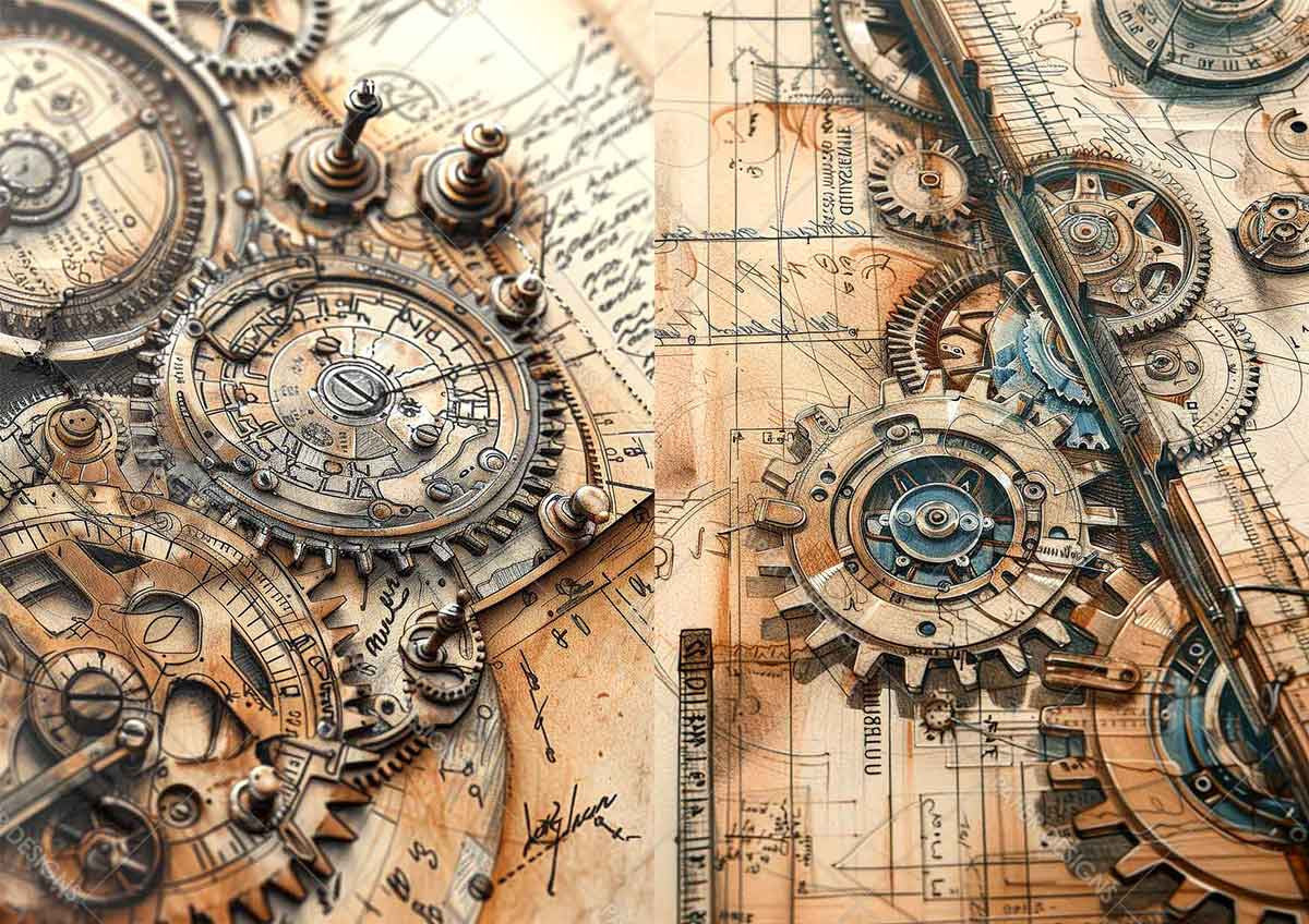 Paper Designs Steampunk Age Collection Vellum Paper Kit