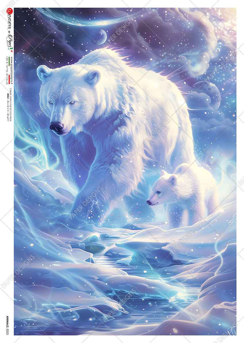 Paper Designs Twilight Spirit Bear Rice Paper