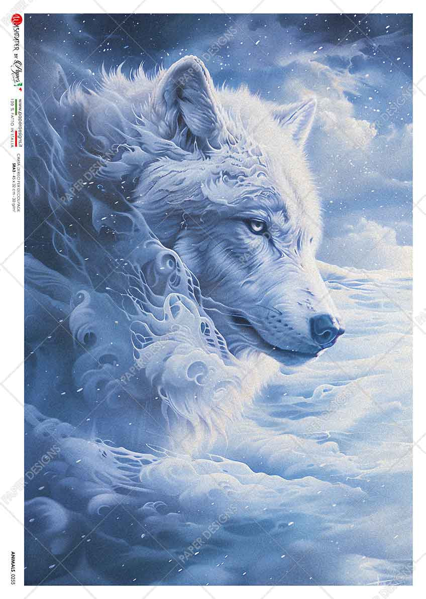 Paper Designs Skylit Spirt Wolf Rice Paper