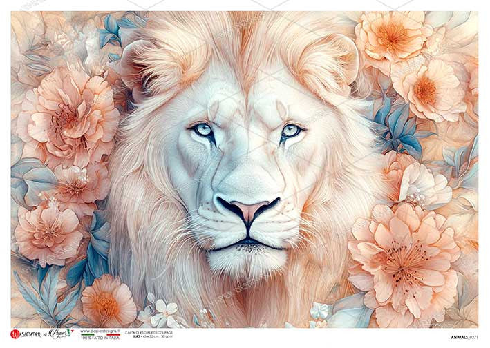 Paper Designs Soft Floral Fox Rice Paper