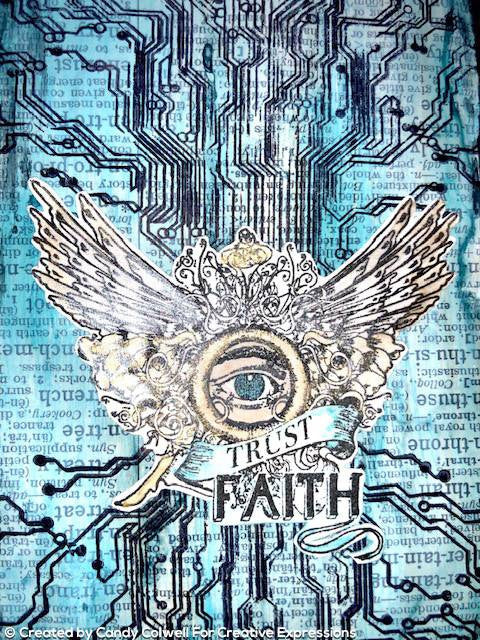 Creative Expressions Andy Skinner Faith Rubber Stamp 3.0 in x 2.6 in