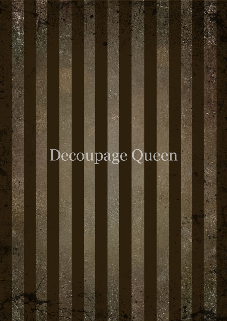 Decoupage Queen Brown Stripes Rice Paper