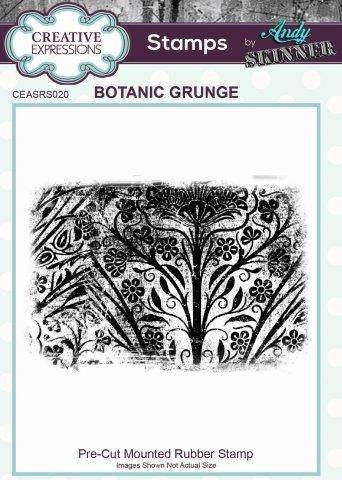 Creative Expressions Andy Skinner Botanic Grunge Rubber Stamp 3.8 in x 2.7 in
