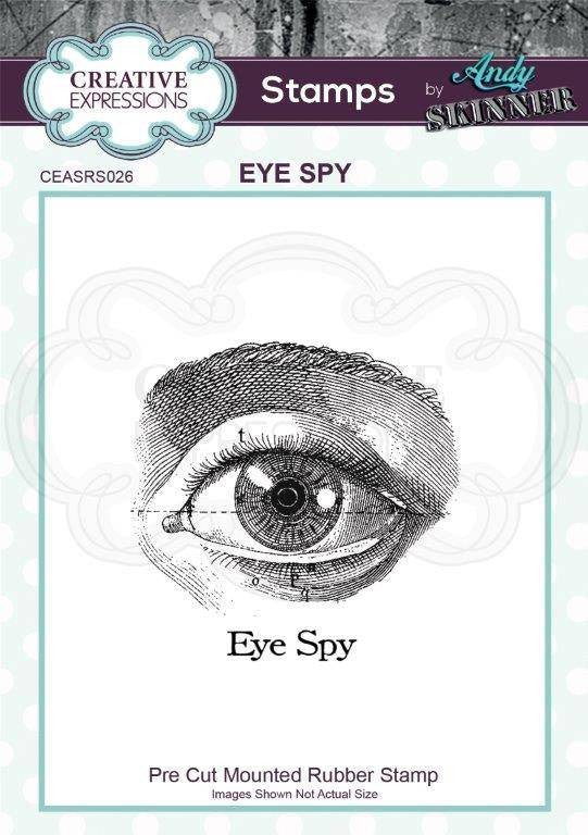 Creative Expressions Andy Skinner Eye Spy 1.9 in x 1.9 in Rubber Stamp