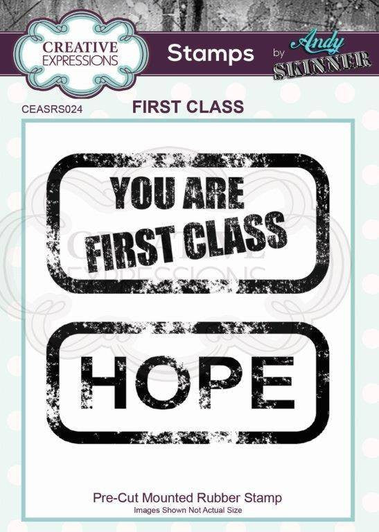 Creative Expressions Andy Skinner First Class in Rubber Stamp 2.0 in x 2.0