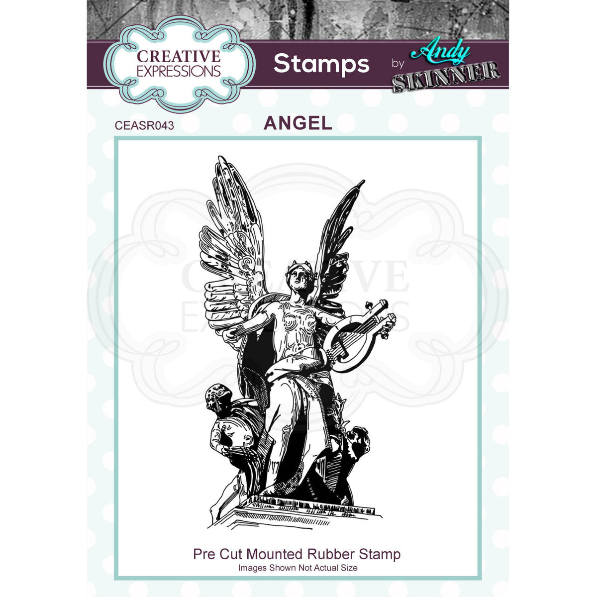 Andy Skinner / Creative Expressions Angel Rubber Stamp 3.6 in x 1.8 in