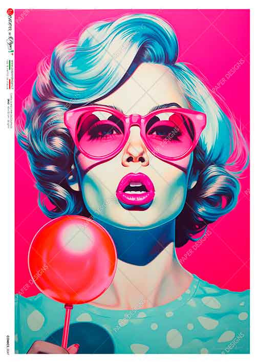 Paper Designs Neon Lollipop II A4 Rice Paper