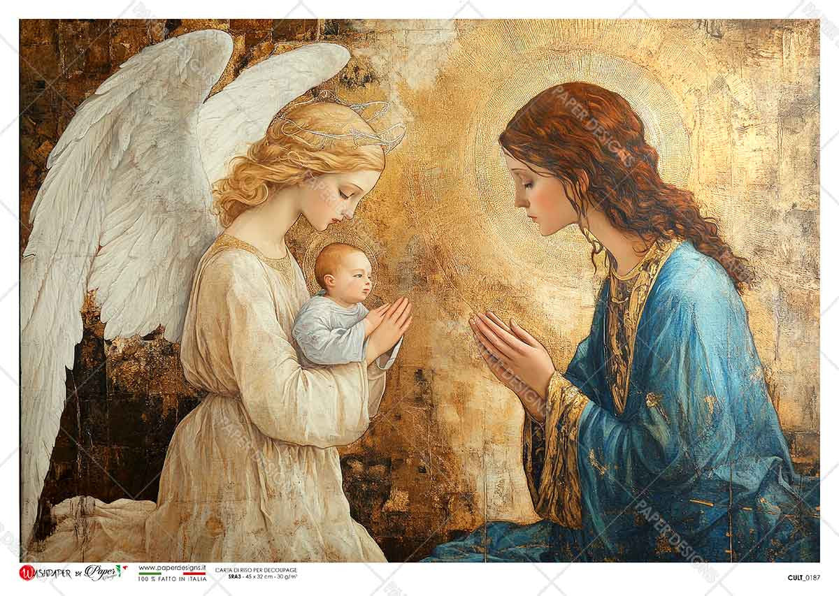 Paper Designs Mary and the Angel Rice Paper