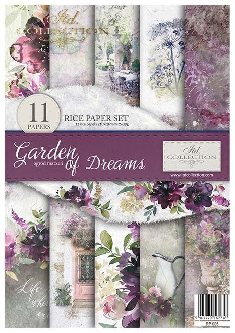 ITD Collection Rice Paper Pack of 11 Garden of Dreams