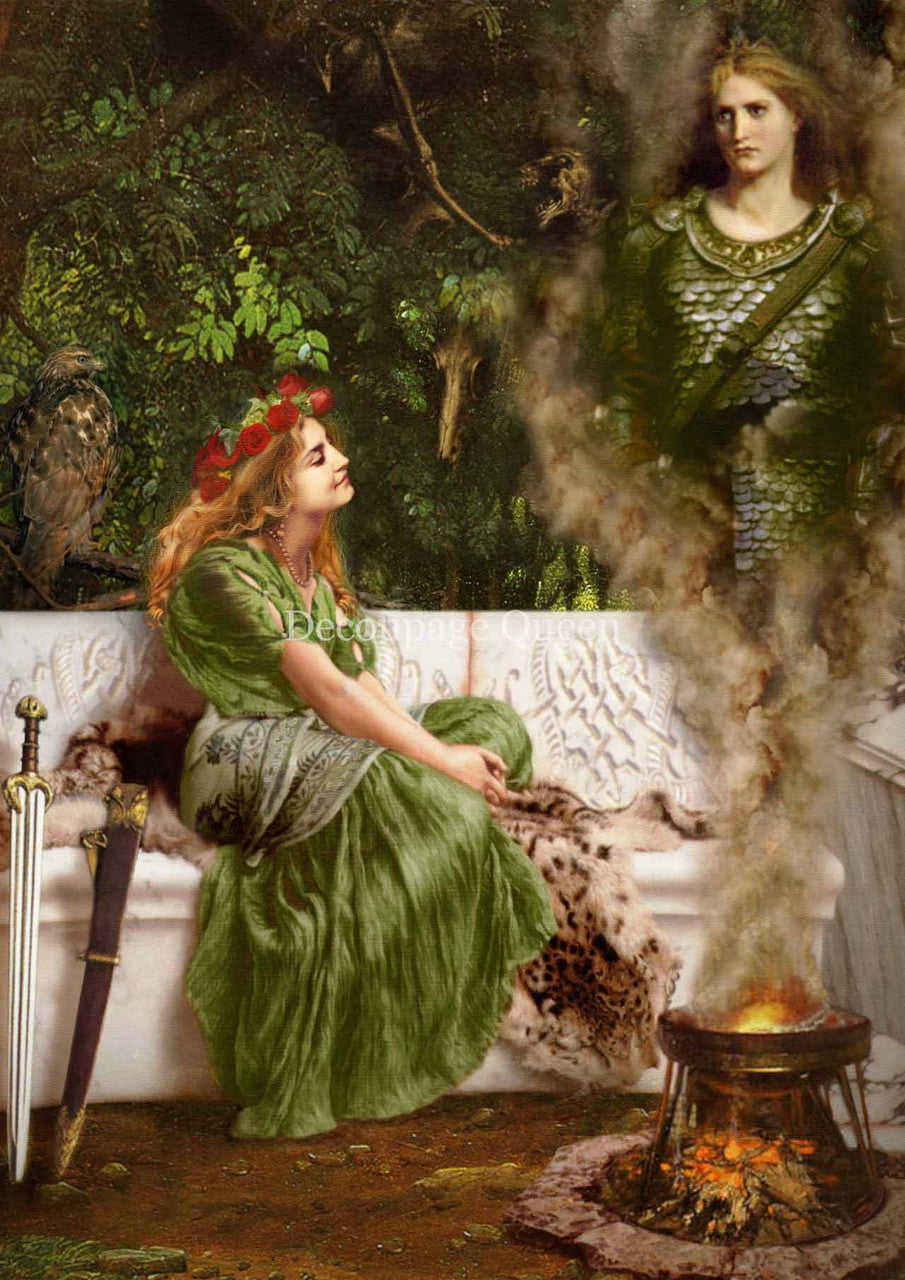 Decoupage Queen Howard David Johnson - Boudica and the Morrigu Rice Paper