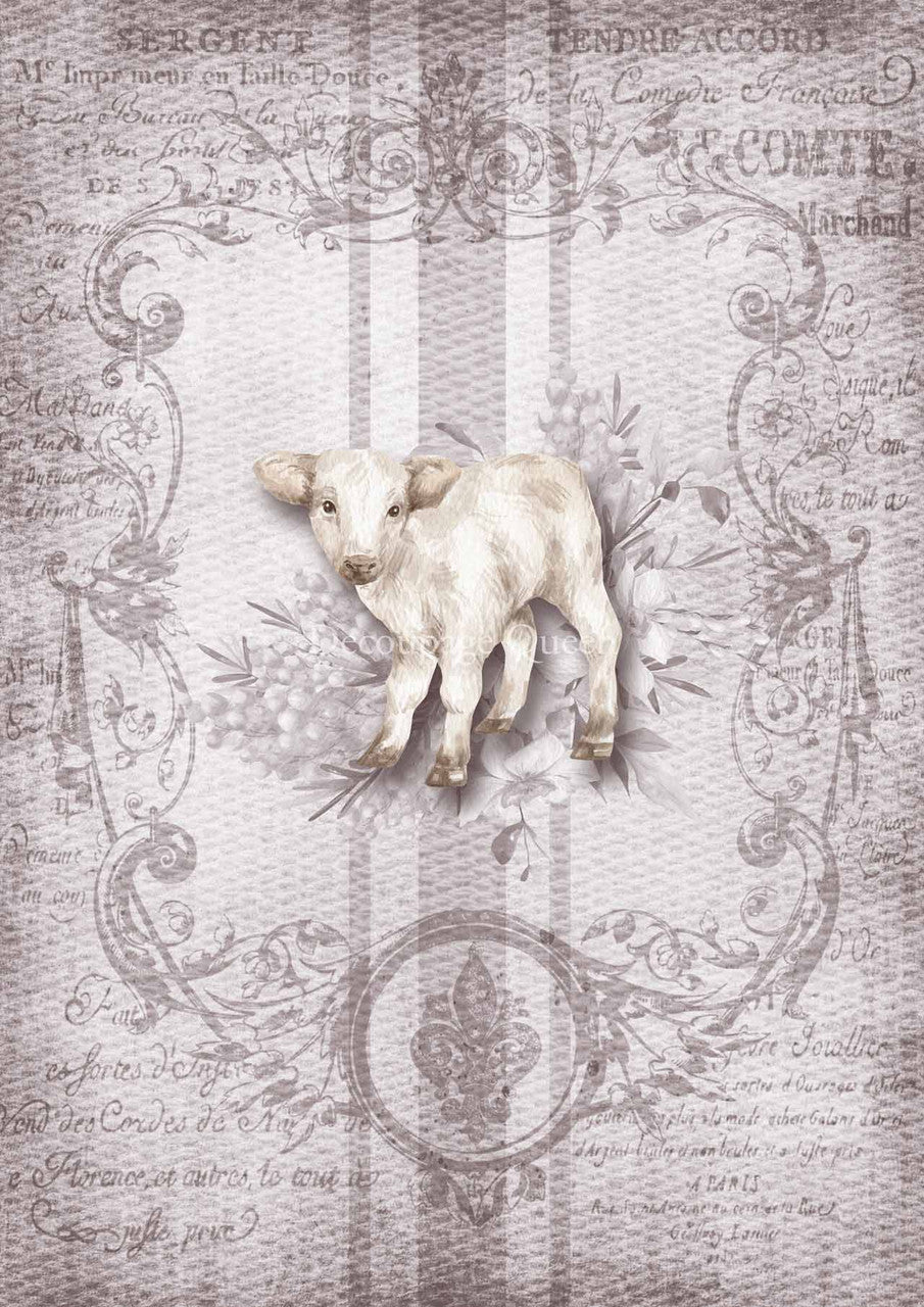Decoupage Queen Grain Sack Lamb