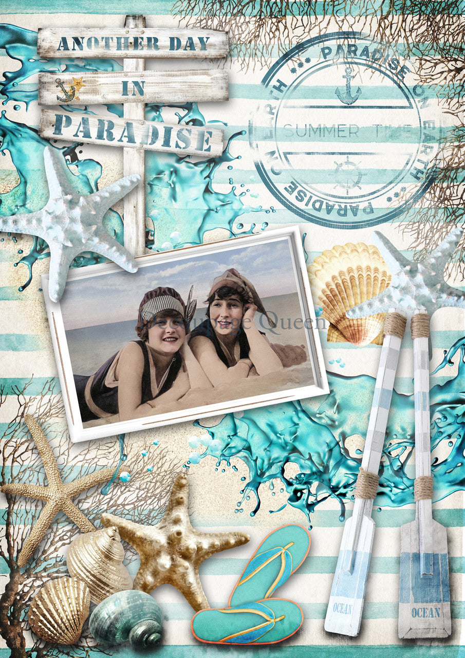 Decoupage Queen Another Day in Paradise Rice Paper